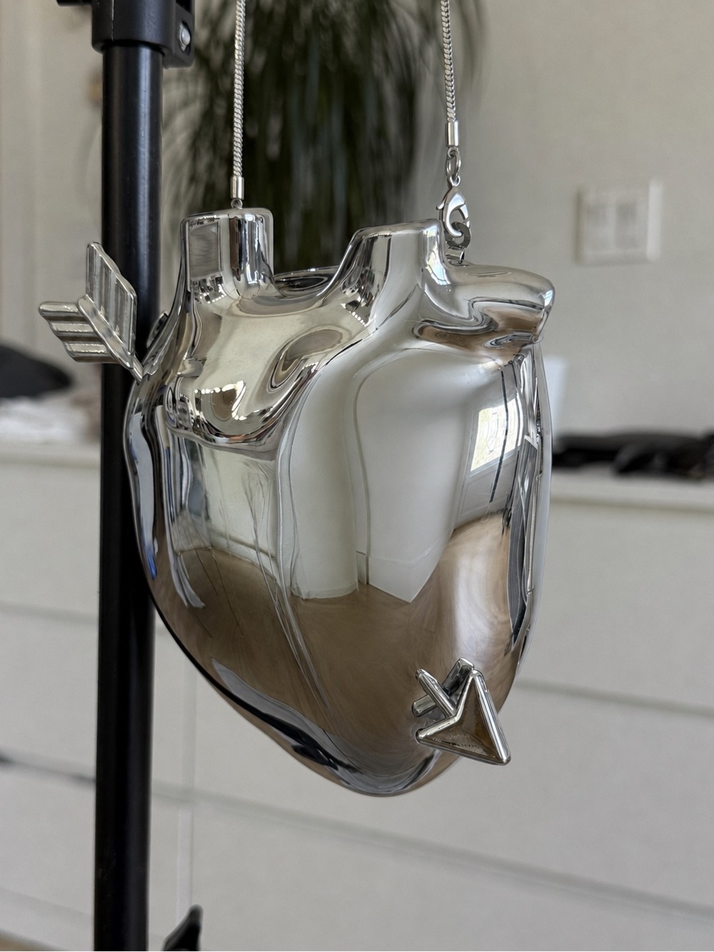 🩶Zara Silver Heart-Shaped Crossbody Bag